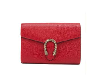 Gucci Dionysus Mini Red Leather Chain Wallet Shoulder Bag