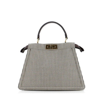 Fendi Peekaboo ISeeU Wool Medium Handbag Shoulder Bag