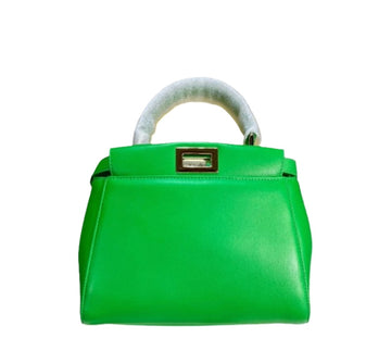 Fendi Small Peekaboo Green Shoulder Bag  Handbag