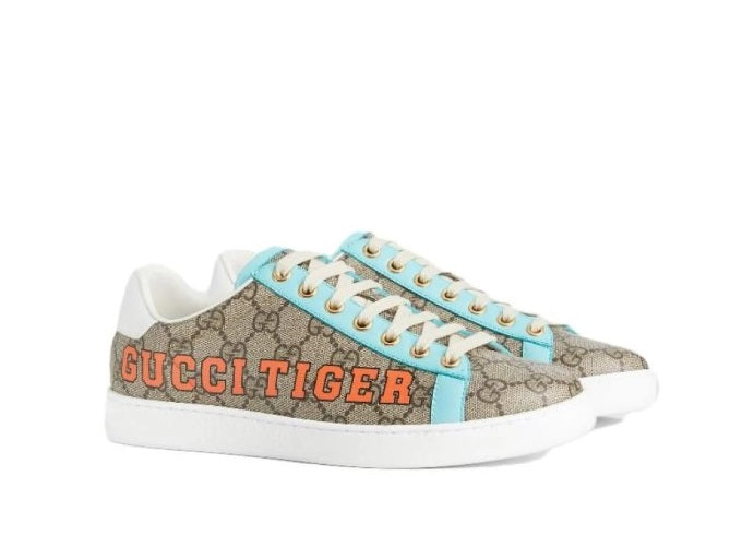 Gucci  Women's Ace Tiger  GG Supreme Sneakers