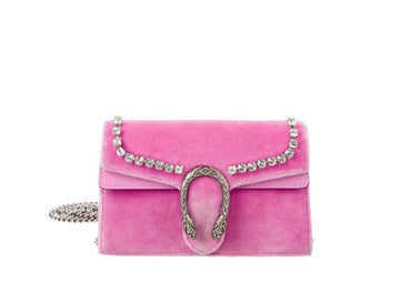 Gucci Velvet Crystal Super Mini Dionysus Shoulder Bag