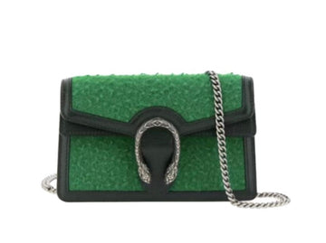 Gucci Dionysus Green Woolen Mini Shoulder Crossbody Bag