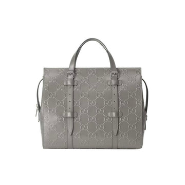 Gucci Embossed GG Logo Tote Handbag Briefcase Travel Bag