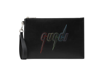 Gucci Colorful Embroidered Logo Handbag Clutch