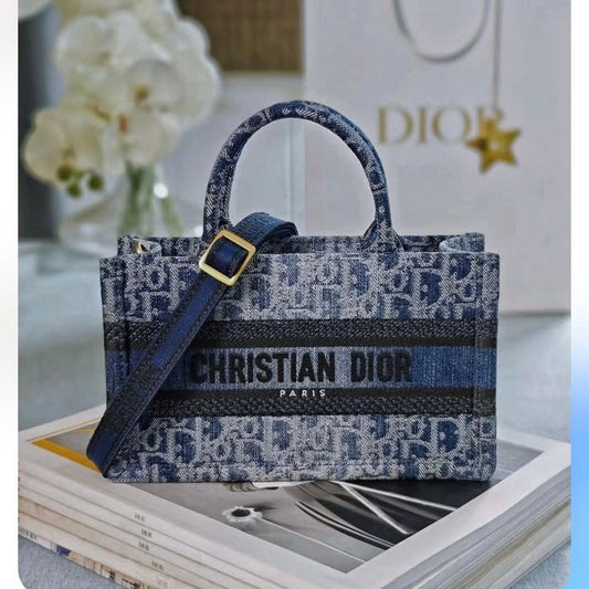 Dior Oblique Blue Mini Book Tote