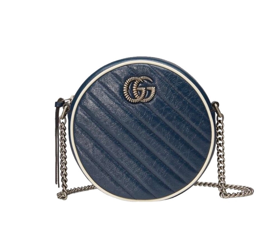 Gucci GG Marmont Round Pie  Shoulder Bag Crossbody Bag