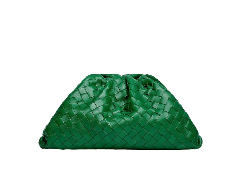 Bottega Veneta Pouch Intrecciato Leather Clutch Bag