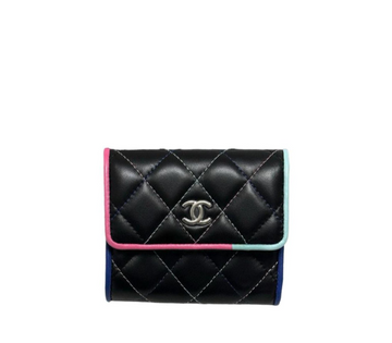 Chanel Trifold Wallet Lambskin Black