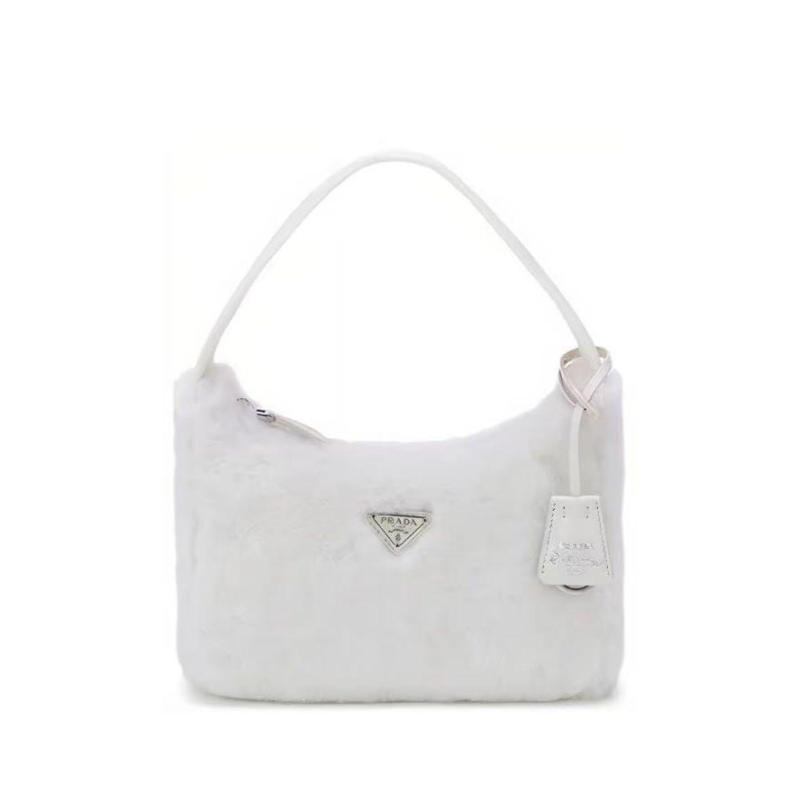 Prada Hobo Triangle Logo Handbag Shoulder Bag