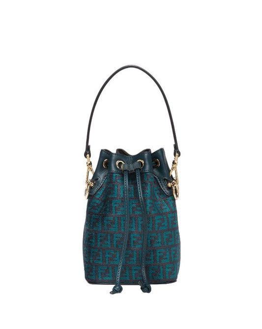 Fendi Mon Tresor FF Embossed Drawstring Bucket Bag