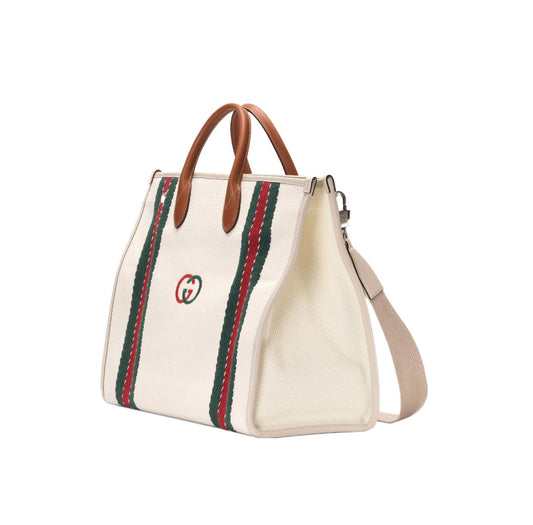 Gucci GG Red Green Tote Bag Shoulder Bag