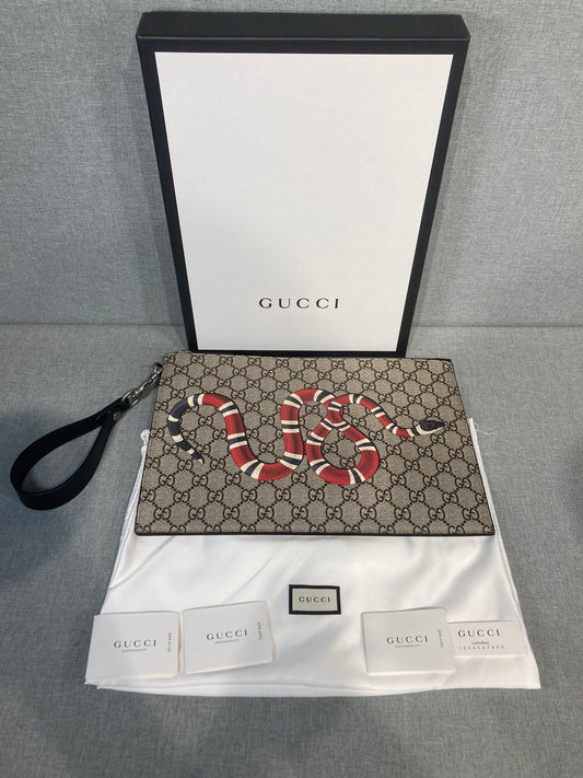 Gucci GG Supreme Coral Snake Handbag