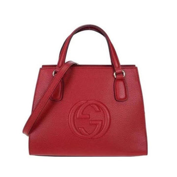 Gucci GG Logo Red Tote Bag Shoulder Bag