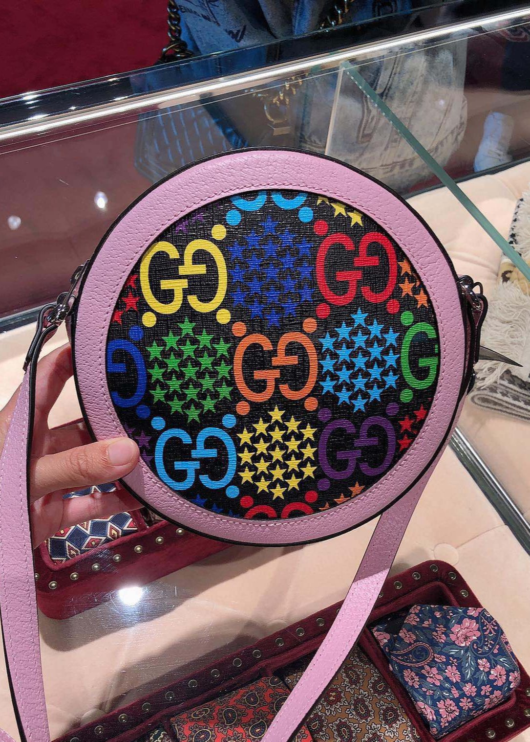 Gucci Psychedelic Series Colored Round Bag Crossbody Bag