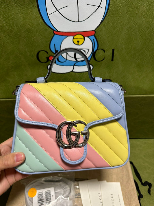 Gucci Marmont Color Block Handle Bag Shoulder Bag