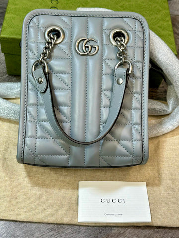 Gucci Marmont Tote Bag With Diamond Checkered Crossbody Handbag