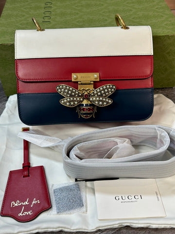 Gucci Queen Margaret Metal Bee Shoulder Bag