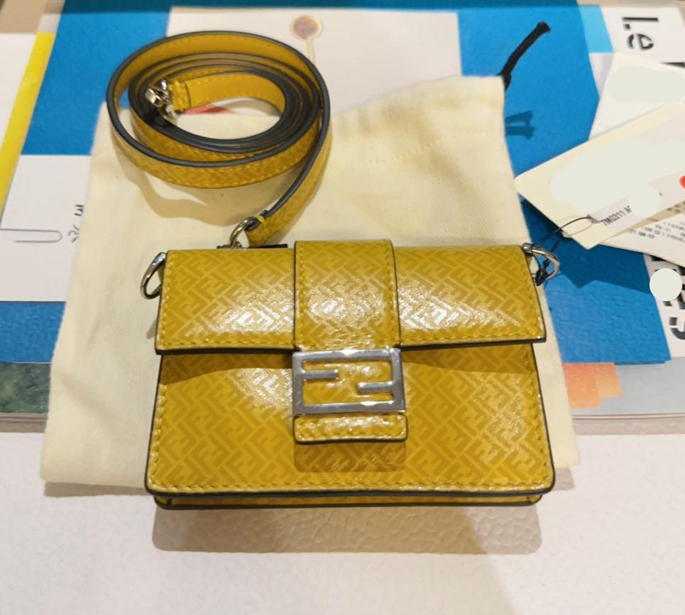 Fendi FF Baguette Printed Shoulder Crossbody Bag