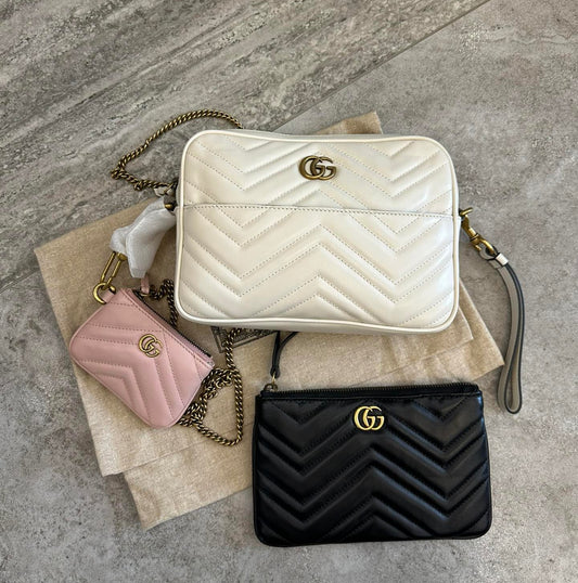 Gucci GG Marmont  Logo Three in One Chain Shoulder Bag