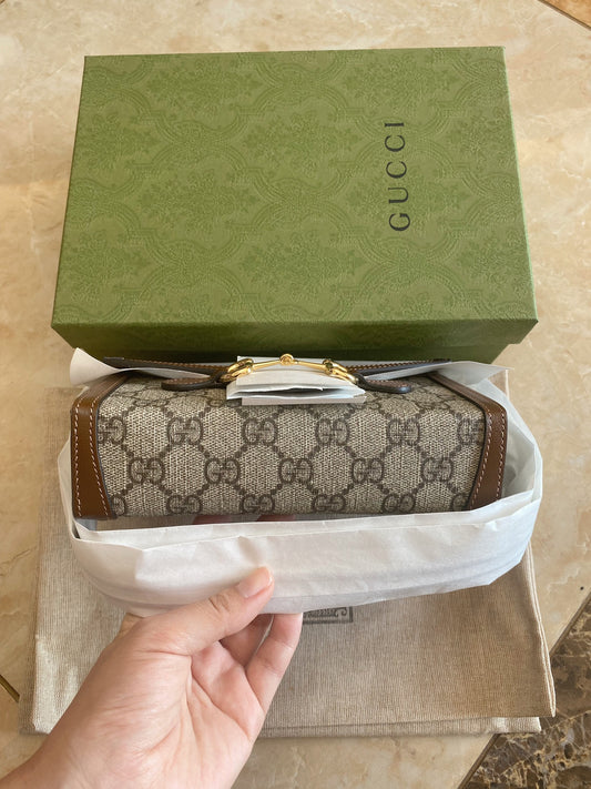 Gucci Horsebit 1955 Supreme Shoulder Crossbody Bag