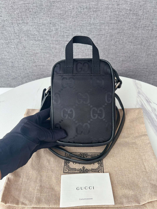 Gucci Off The Grid Black Crossbody Bag Phone Holder Bag