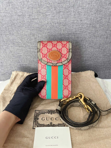 Gucci GG Supreme Phone Holder Bag Shoulder Bag