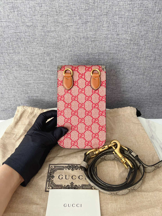 Gucci GG Supreme Phone Holder Bag Shoulder Bag