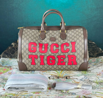 Gucci Supreme Boston Printed Stripe Bag Shoulder Crossbody Handbag