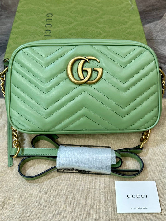 Gucci GG Marmont Chain Twill Shoulder Crossbody Bag