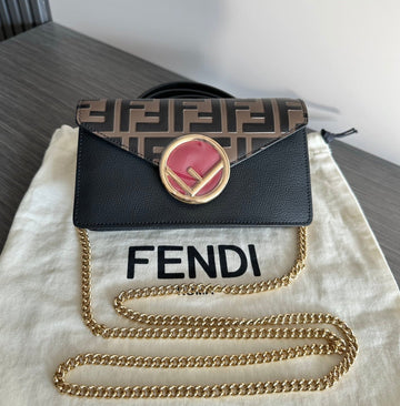 Fendi FF Embossed Chain Bag Crossbody Bag Waist Bag