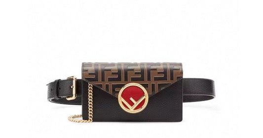 Fendi FF Embossed Chain Bag Crossbody Bag Waist Bag