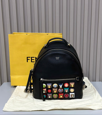 Fendi Hot Stamped Colored Rivet Backpack