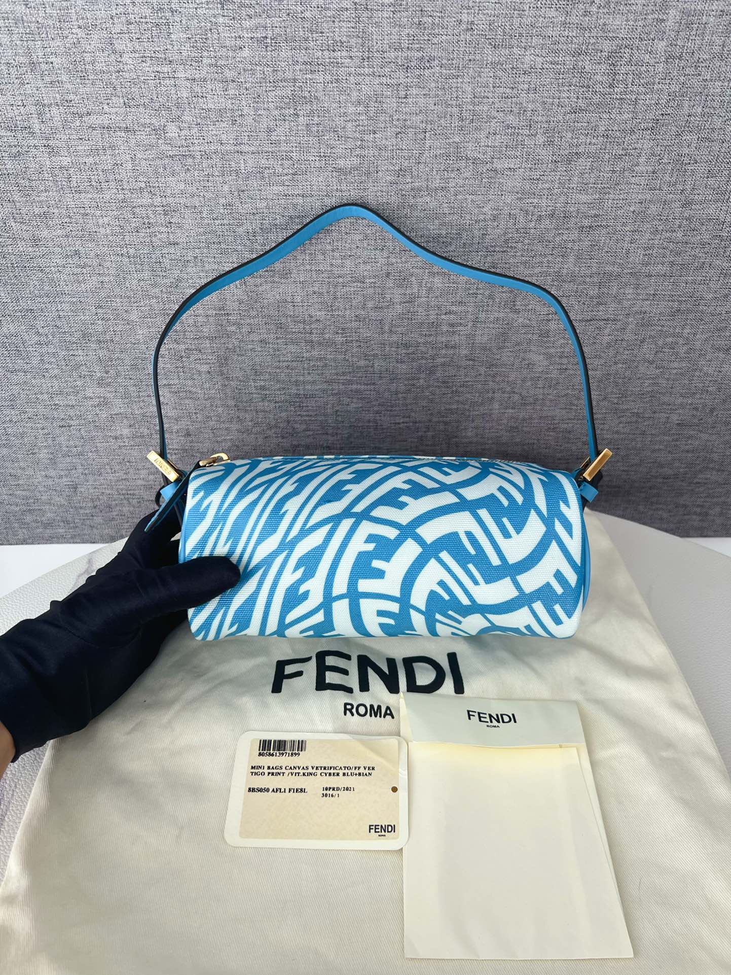 Fendi FF Printed Handbag Underarm Bag