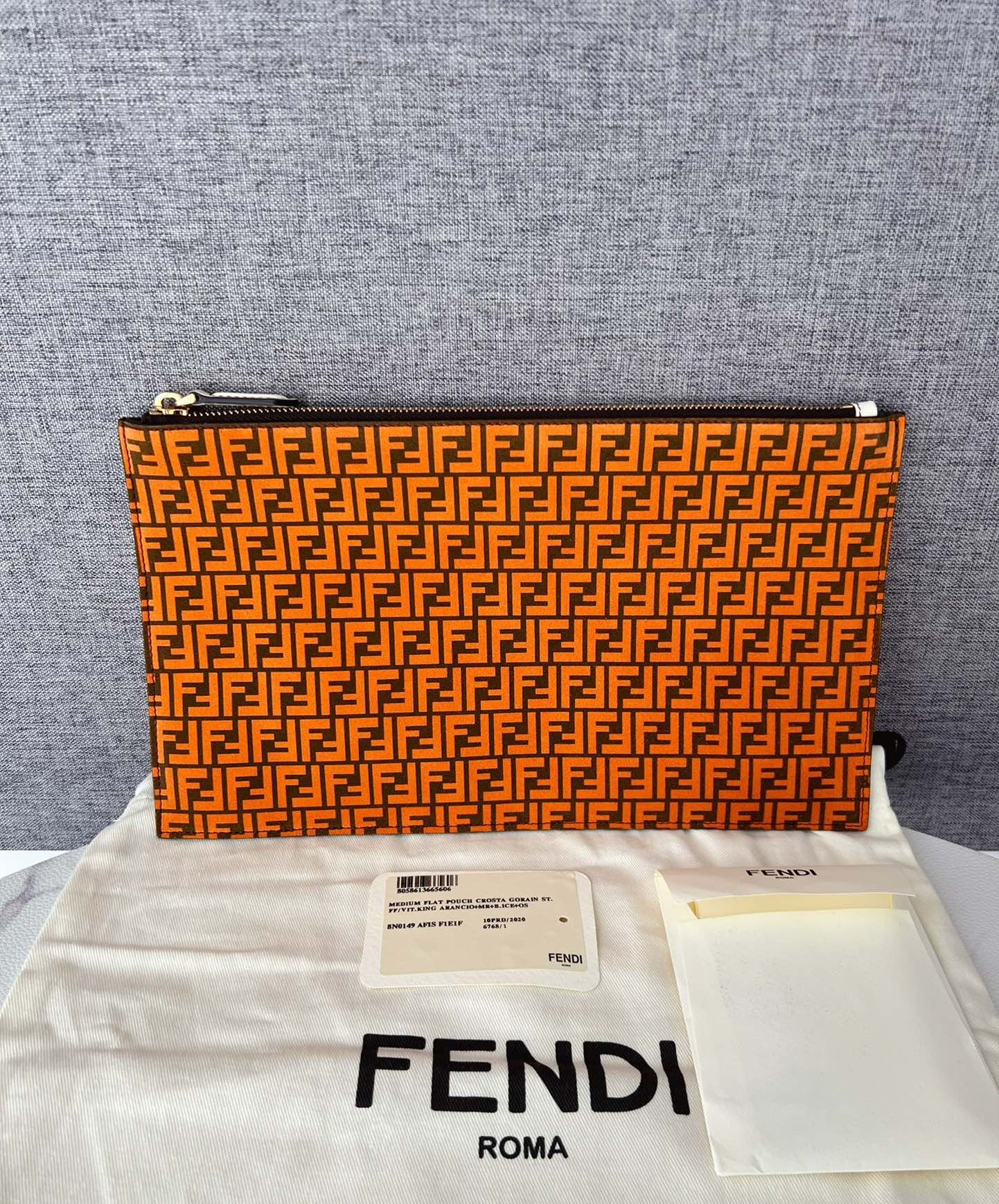 Fendi FF Printed Logo Handbag Clutch