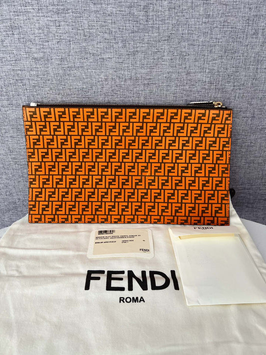 Fendi FF Printed Logo Handbag Clutch