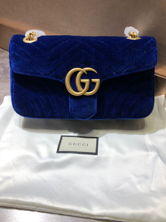 Gucci GG Marmont Velvet Chain Bag Shoulder Bag