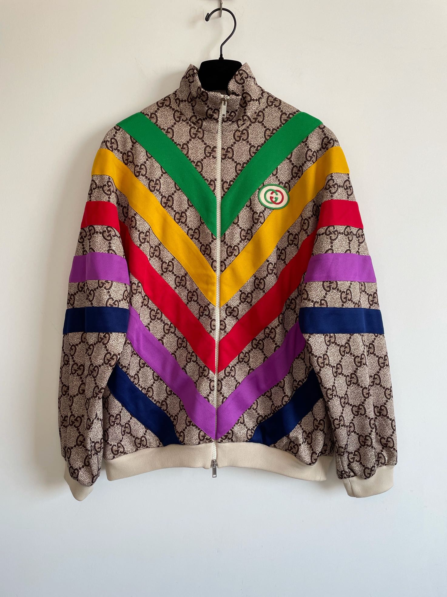 Gucci GG Rainbow Stripe Coat