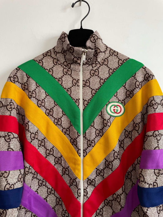 Gucci GG Rainbow Stripe Coat