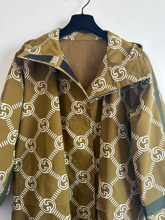 Gucci GG Printed Hooded Medium Coat