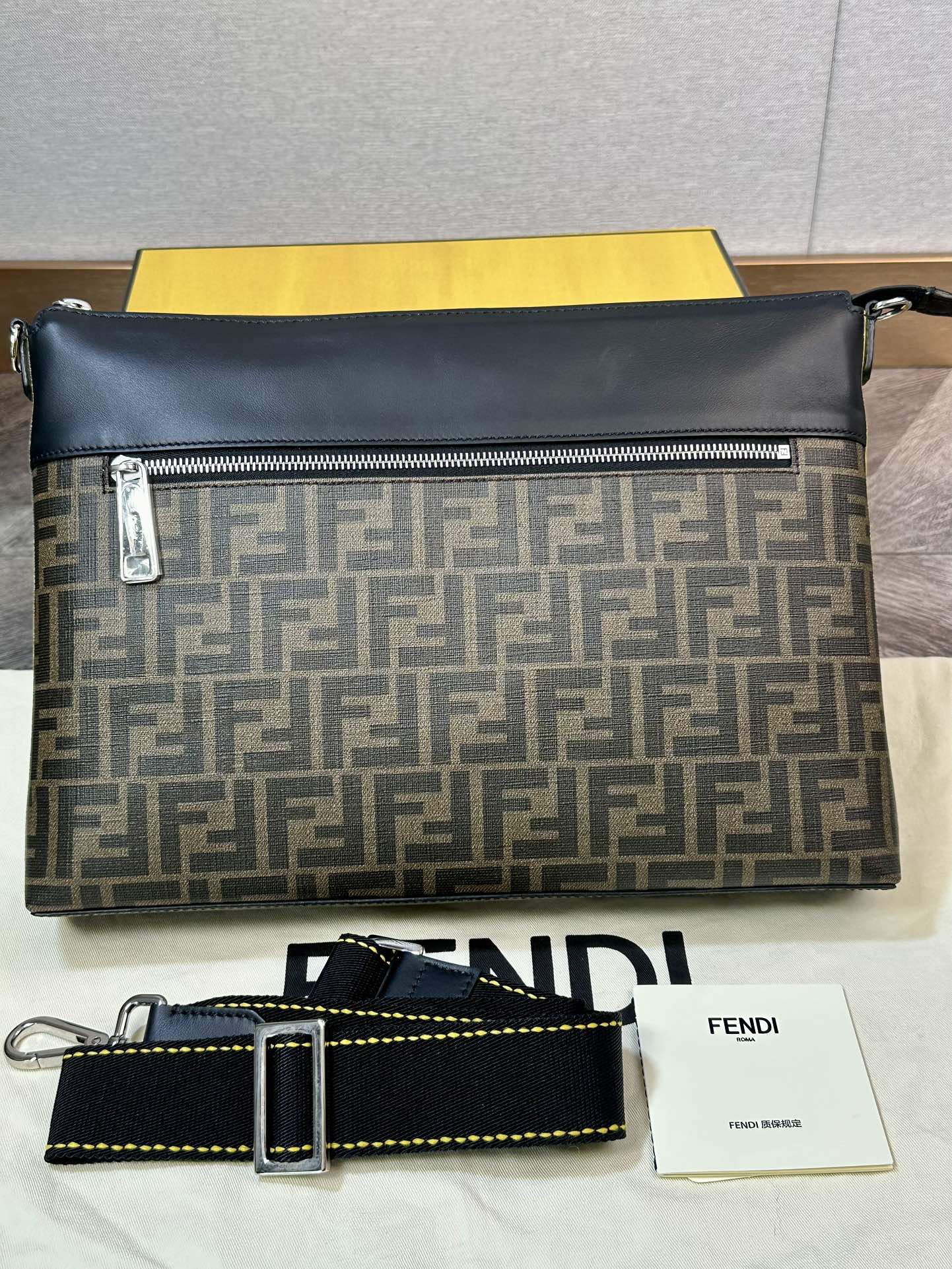 Fendi FF Crossbody Messenger Bag Handbag