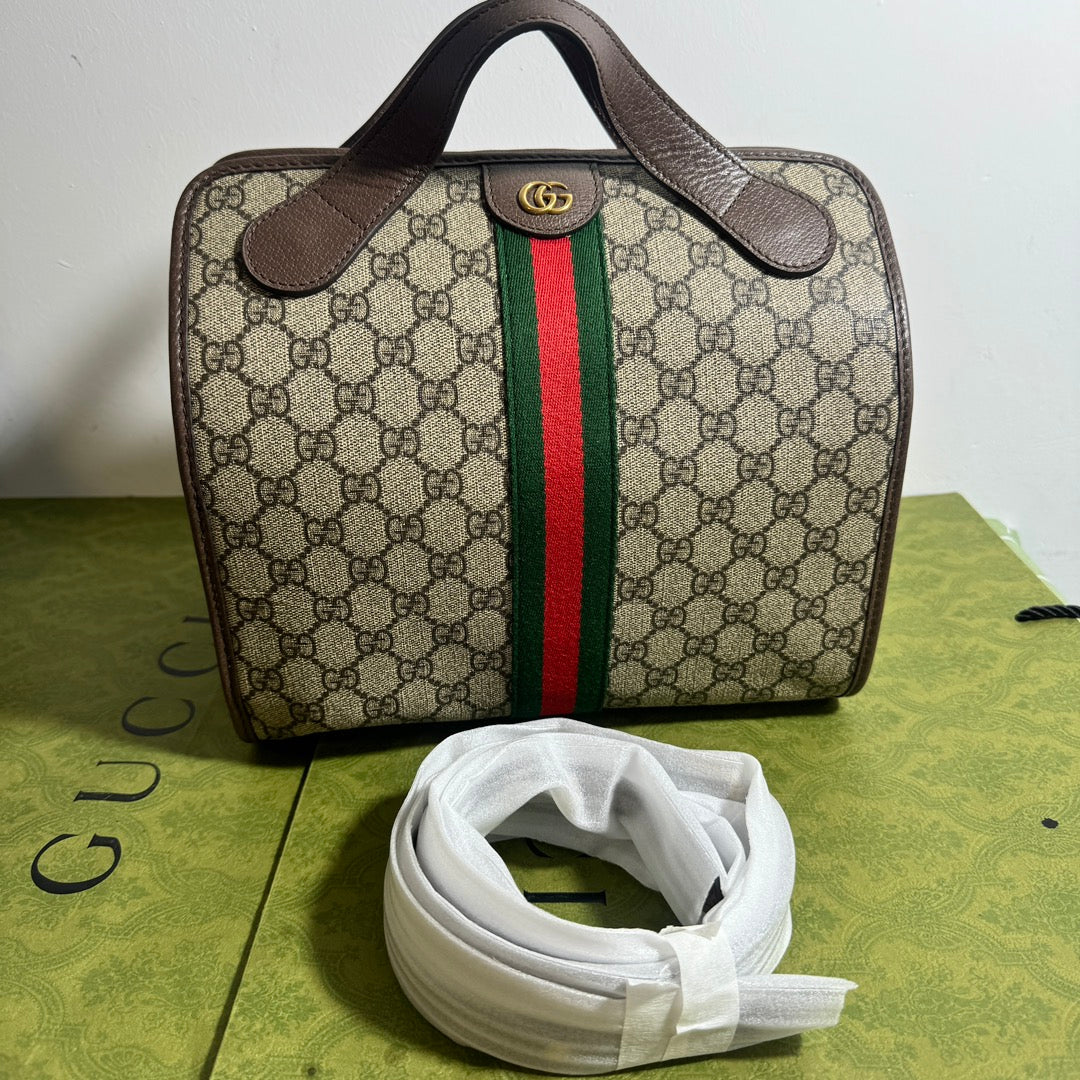 Gucci Supreme Boston Travel Bag Handheld Shoulder Bag