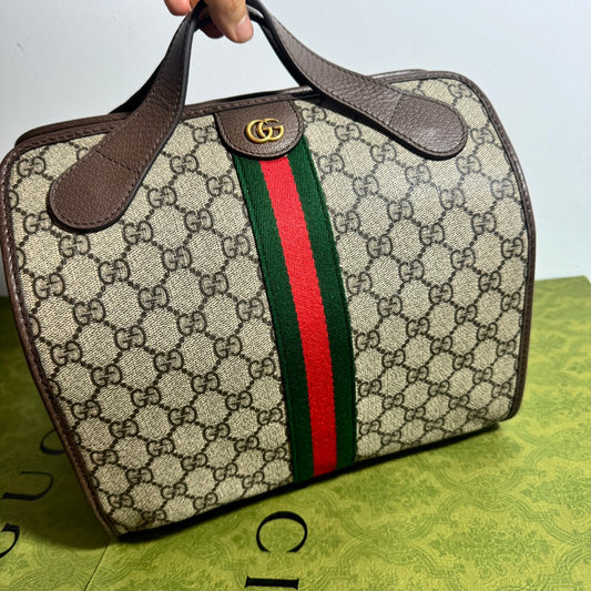 Gucci Supreme Boston Travel Bag Handheld Shoulder Bag