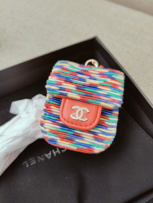 Chanel Airpods Embroidered Hook Earphone Bag