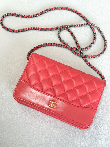 Chanel Pink Belt Chain Shoulder Bag