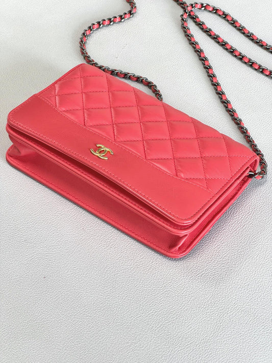 Chanel Pink Belt Chain Shoulder Bag