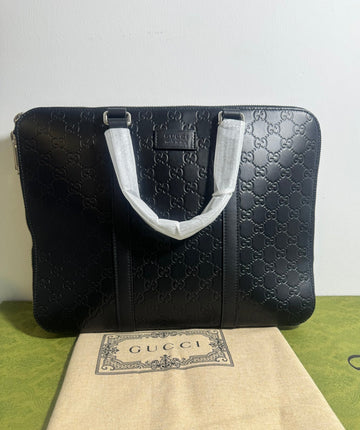 Gucci Supreme Embossed Black Handbag