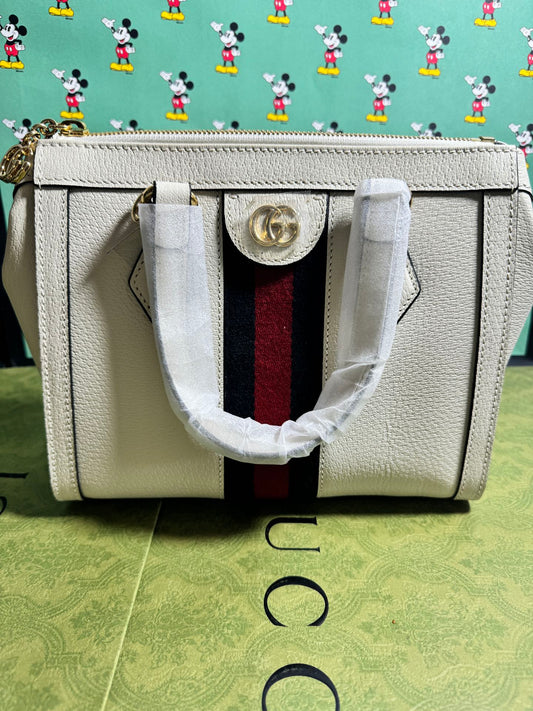 Gucci Ophidia Gold Label White Tote Bag Handbag