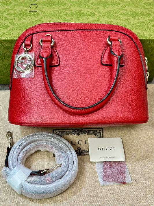 Gucci Red Shell Bag Shoulder Crossbody Bag