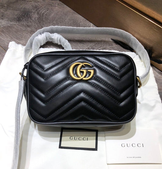 Gucci GG Marmont Black Camera Bag Shoulder Crossbody Bag