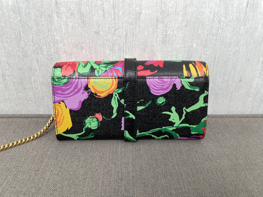 Gucci Jackie1961 Flower Print Chain Bag Shoulder Crossbody Bag